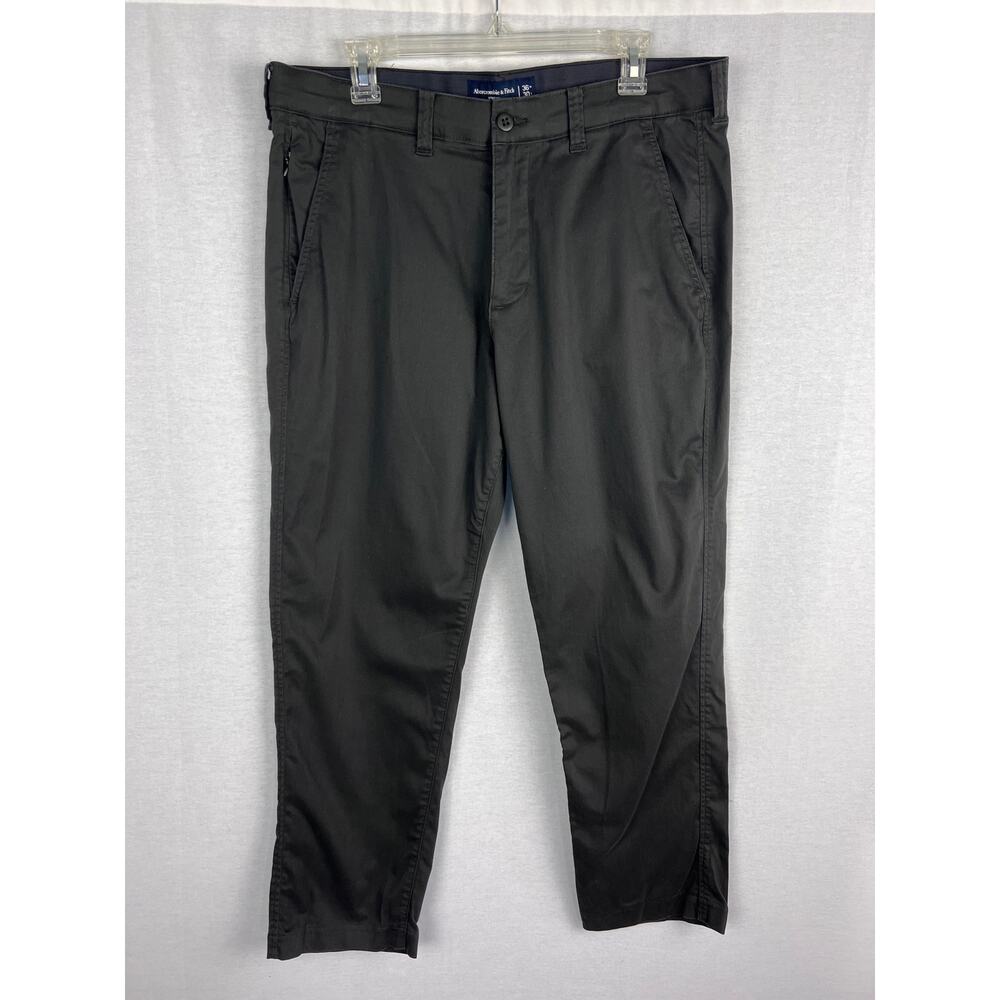 Abercrombie and Fitch Pants Mens 90s Straight Leg Chino Twill Gray Casual Preppy